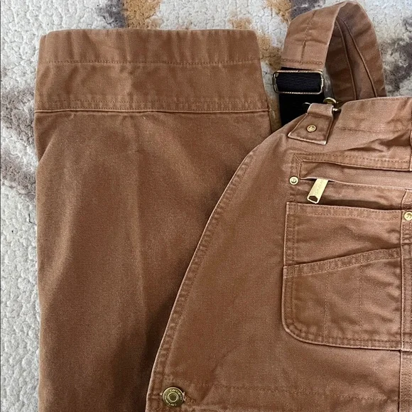 Carhartt Tan Overalls with Black Straps - Picture 3 of 5